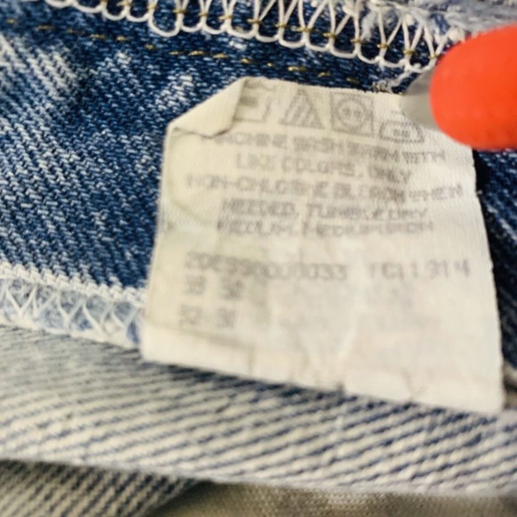 Womens Lee Original Distressed High Rise Mom Medium Wash Denim Blue Jeans 14 Med - Picture 12 of 12